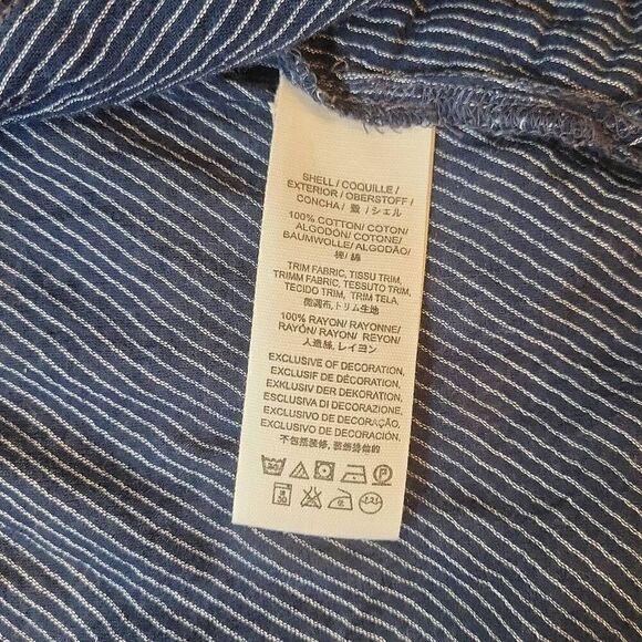 Free People Blue Long Sleeves Button Up Tunic Blouse size M - Picture 8 of 8